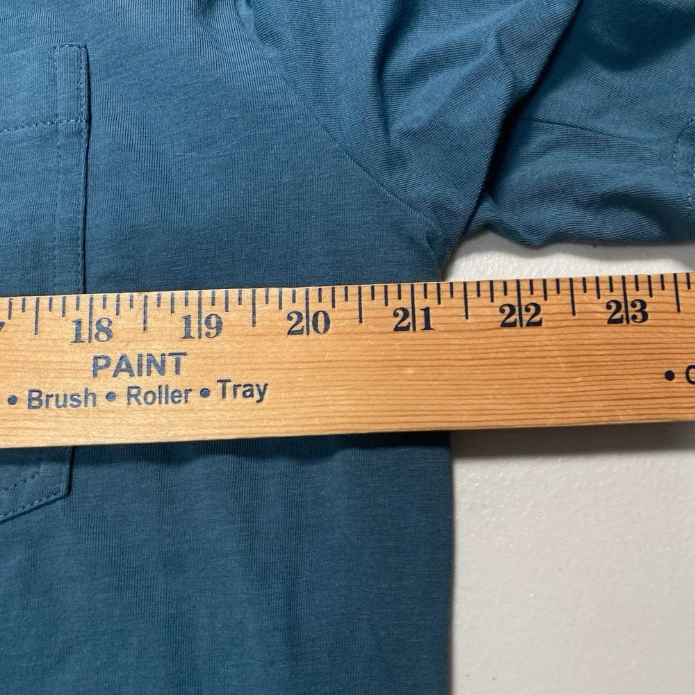 Criquet Top Shelf Players Shirt Polo L Mens S/S Golf Dark Turquoise - Picture 4 of 8